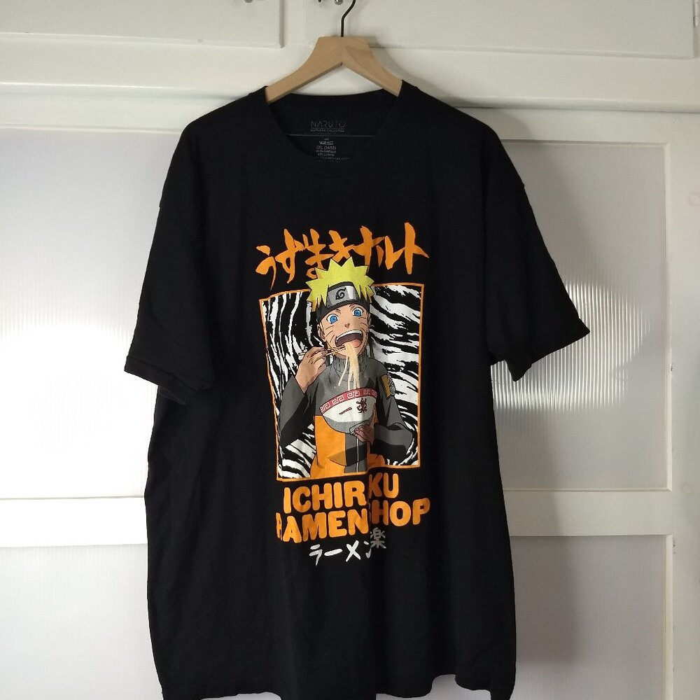 Naruto Ichiraku Ramen Shop Black Tee Tshirt T-shirt Size 3XL 100% Cotton Anime - Picture 2 of 9